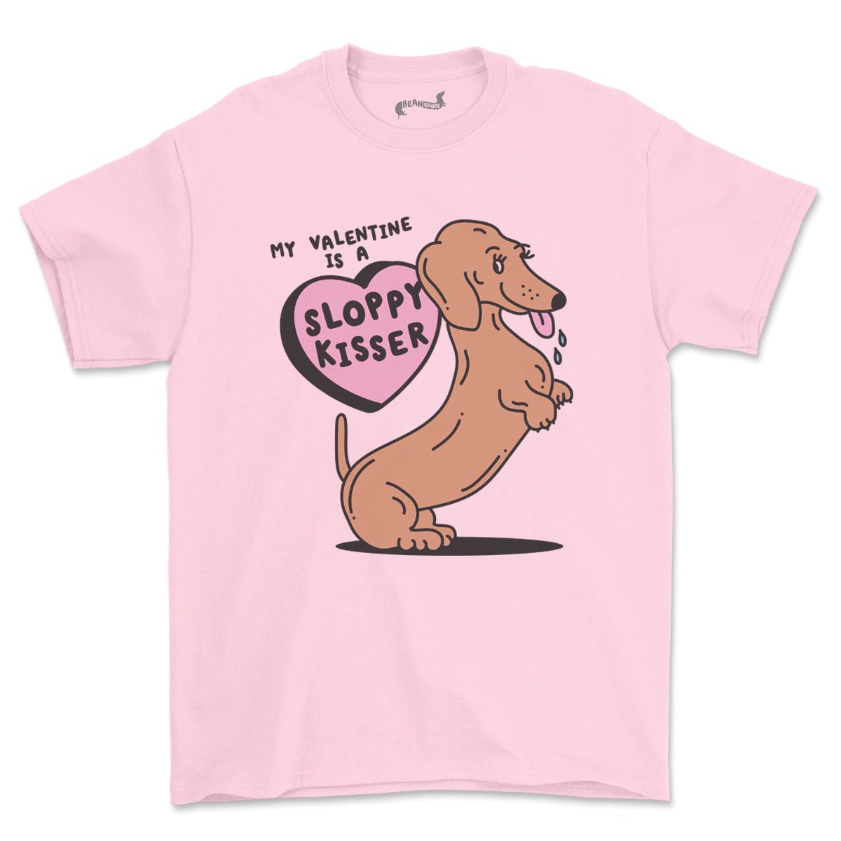 sloppy kisser unisex tee | pink - bean goods