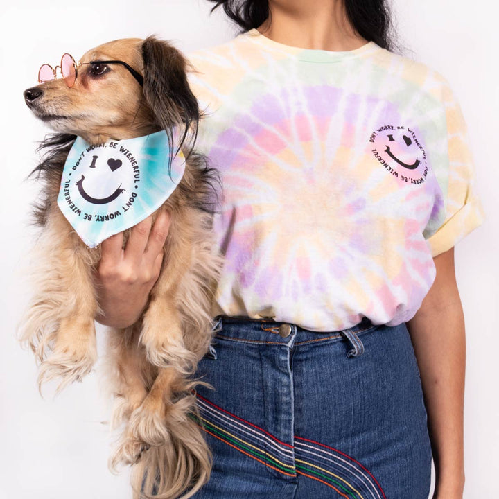 smiley ween dog bandana - bean goods