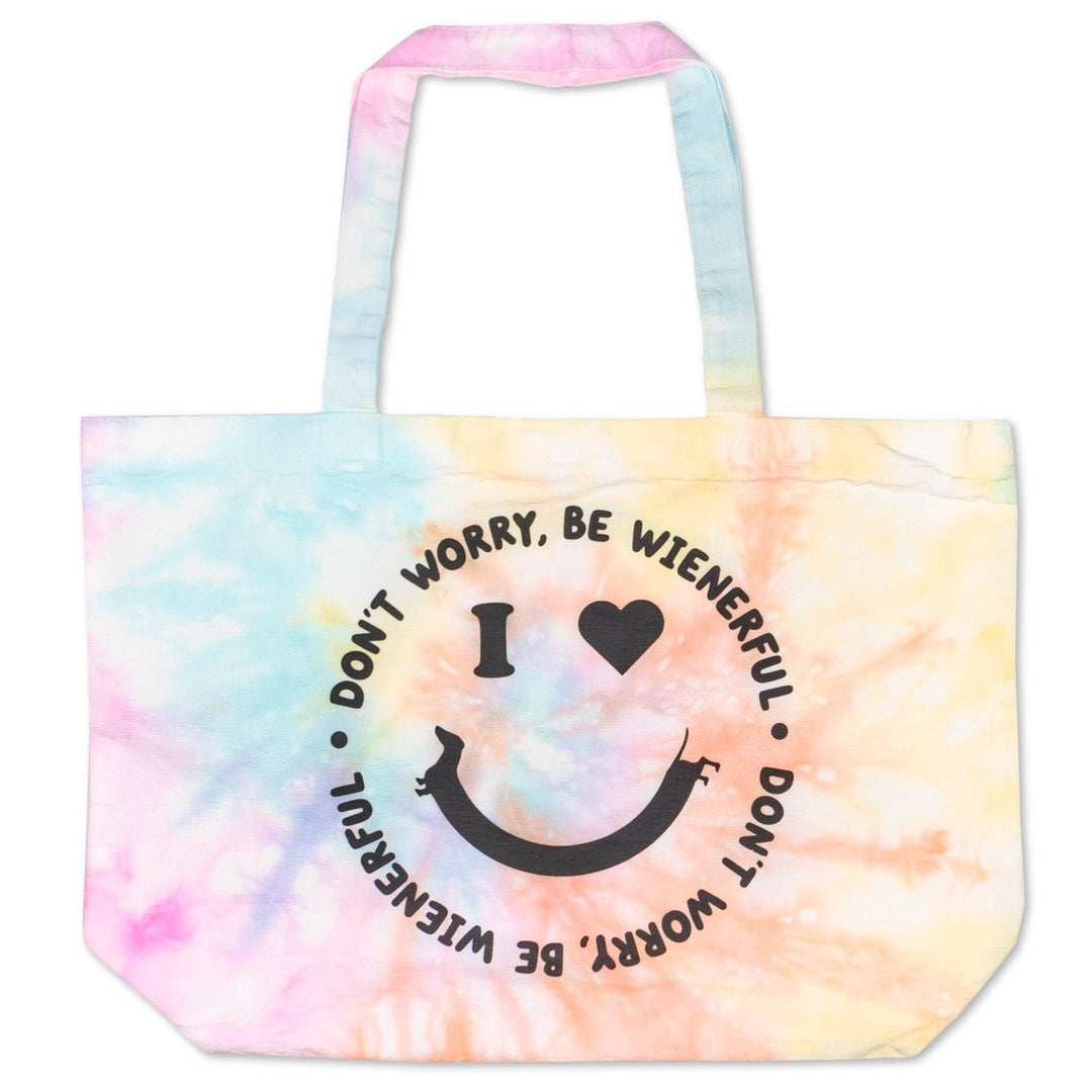 smiley ween tie-dye tote - bean goods