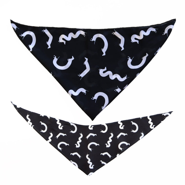 squiggly ween chiffon bandana | black - bean goods