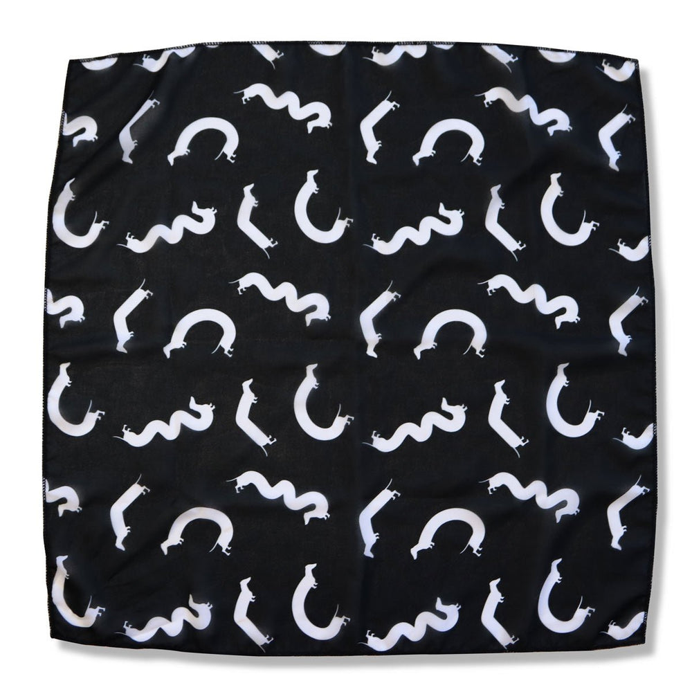 squiggly ween chiffon bandana | black - bean goods