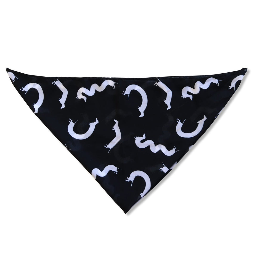 squiggly ween chiffon bandana | black - bean goods