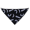 squiggly ween chiffon scarf | black