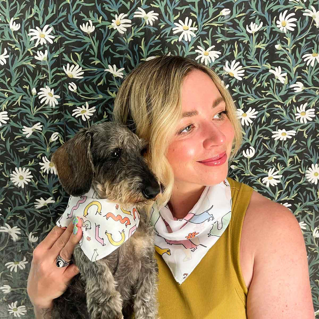 squiggly ween dog bandana - bean goods