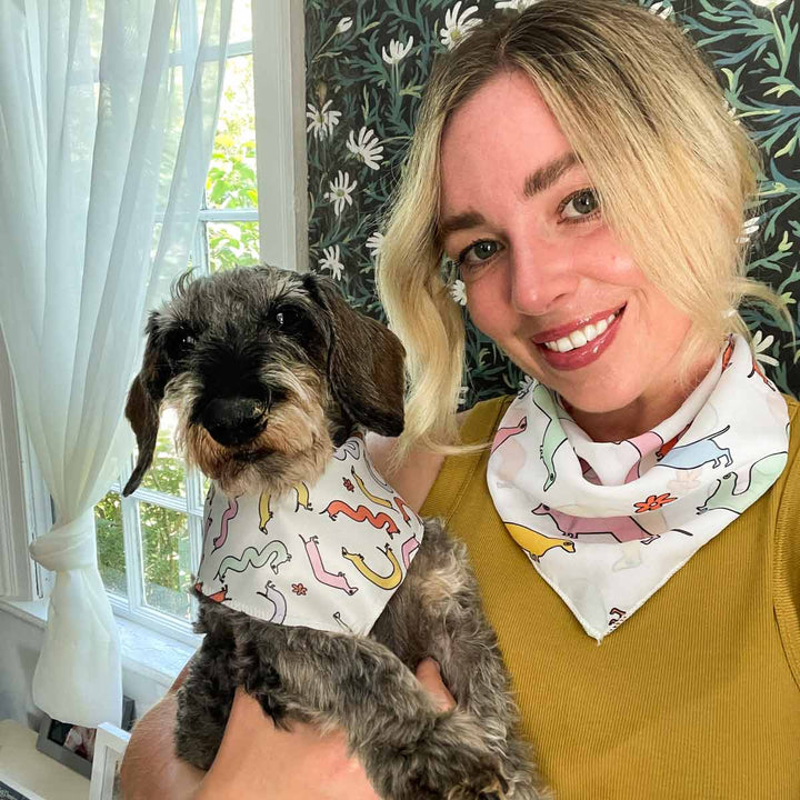 squiggly ween dog bandana - bean goods