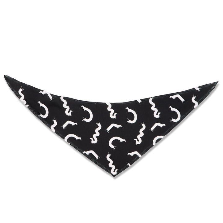 squiggly ween dog bandana | black - bean goods