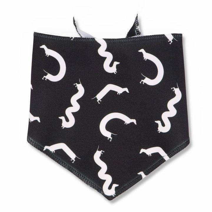 squiggly ween dog bandana | black - bean goods