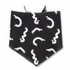 squiggly ween dog bandana | black