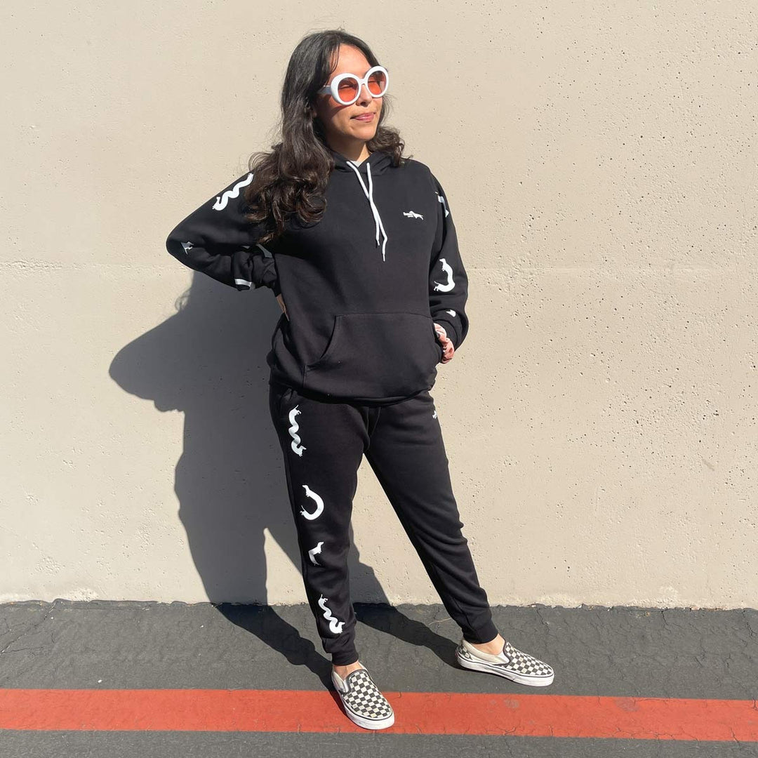 squiggly ween sweatsuit bundle | black - bean goods