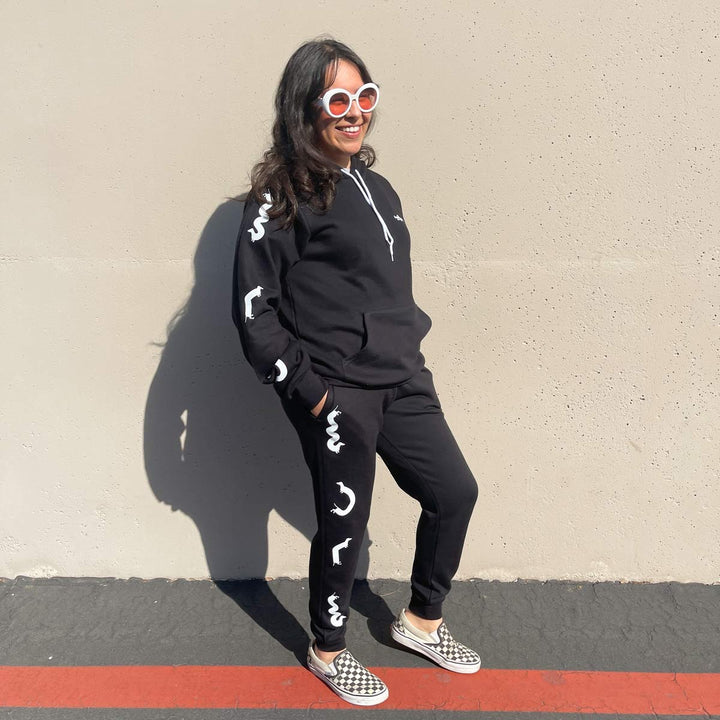 squiggly ween sweatsuit bundle | black - bean goods