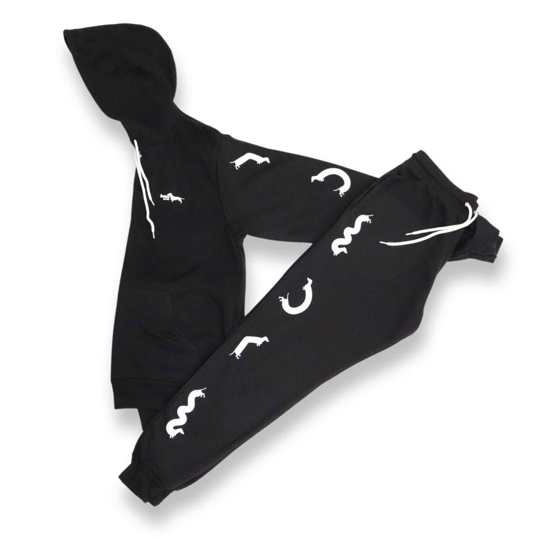 squiggly ween sweatsuit bundle | black - bean goods