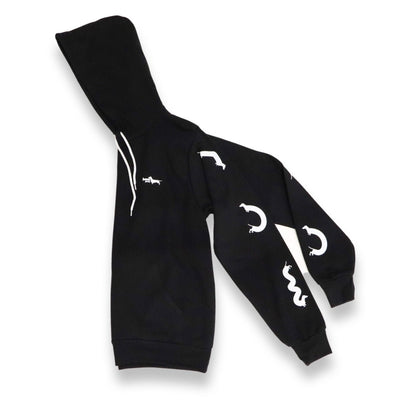 squiggly ween unisex hoodie | black - bean goods