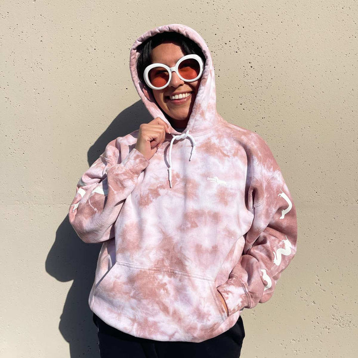 squiggly ween unisex hoodie | tie-dye - bean goods