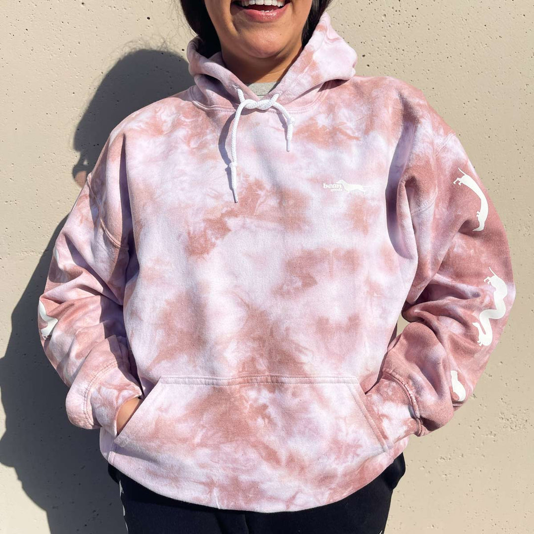 squiggly ween unisex hoodie | tie-dye - bean goods