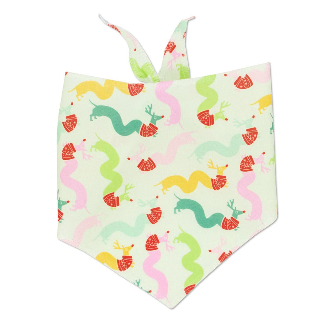 squiggly weendeer dog bandana - bean goods