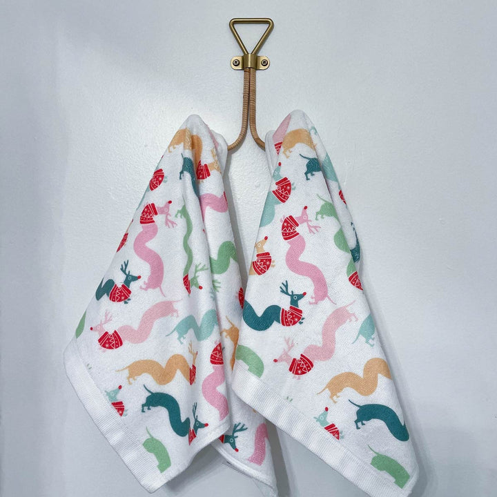 squiggly weendeer hand towel - bean goods