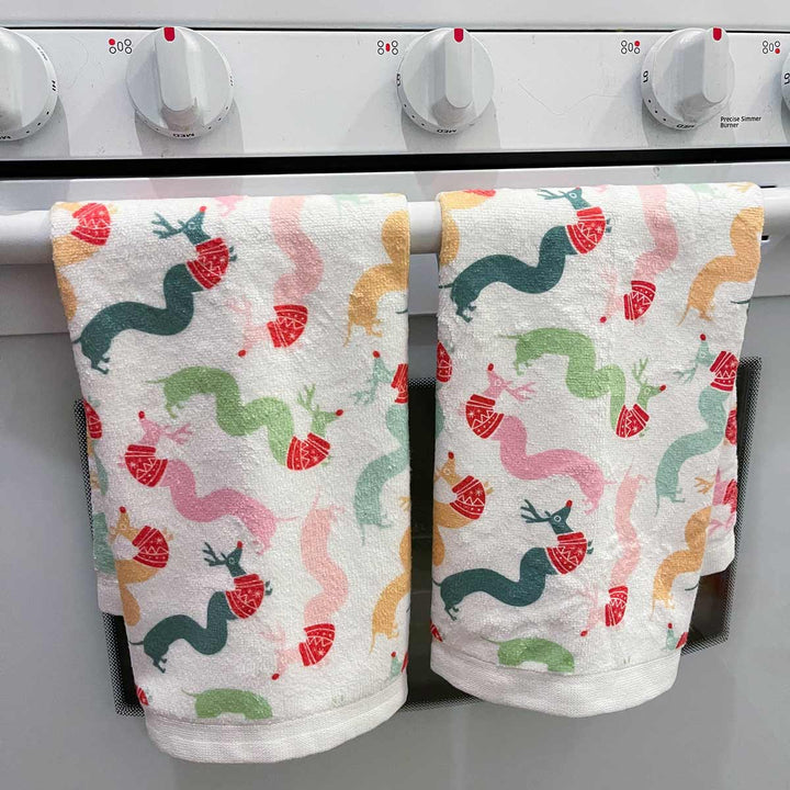 squiggly weendeer hand towel - bean goods