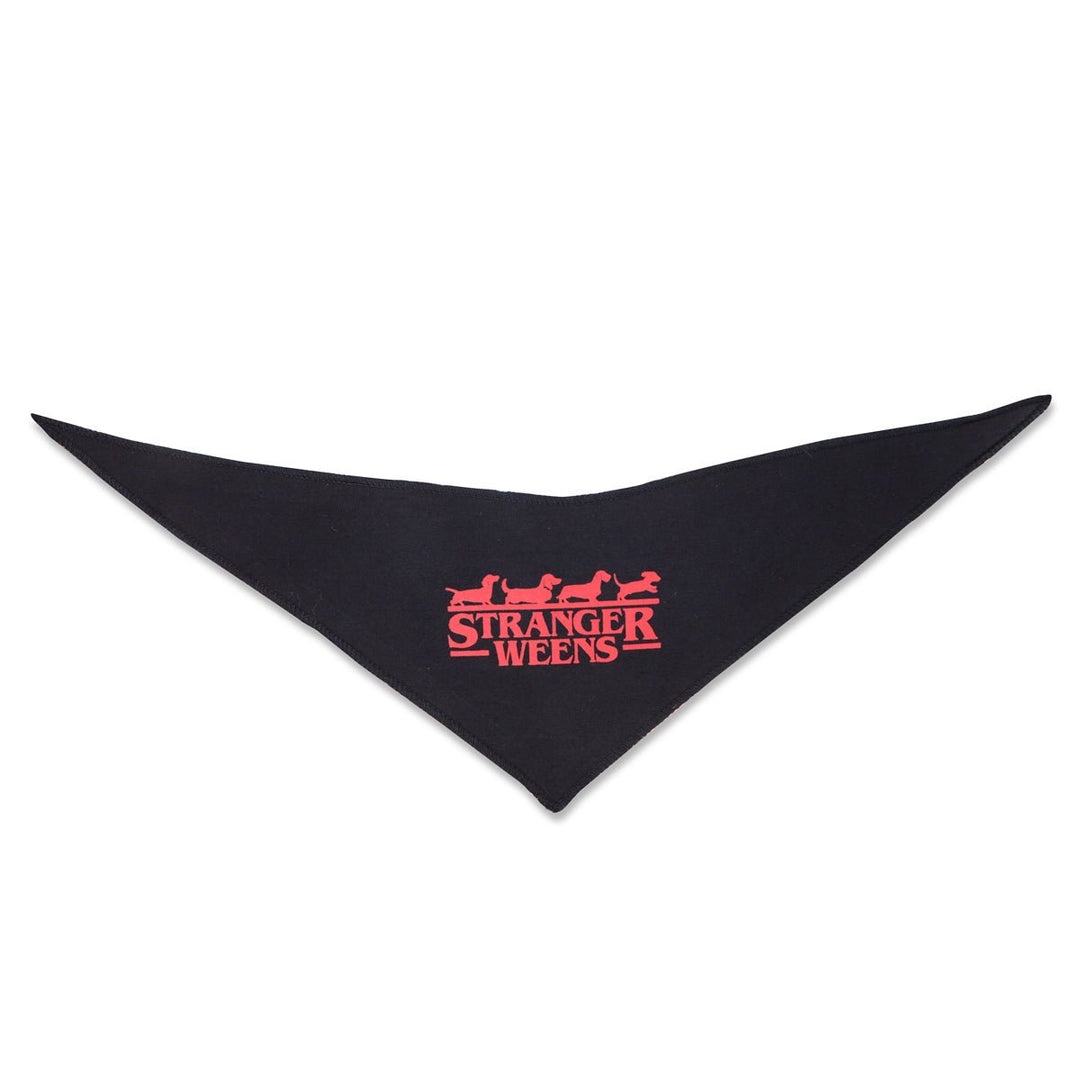 stranger weens dog bandana | black - bean goods