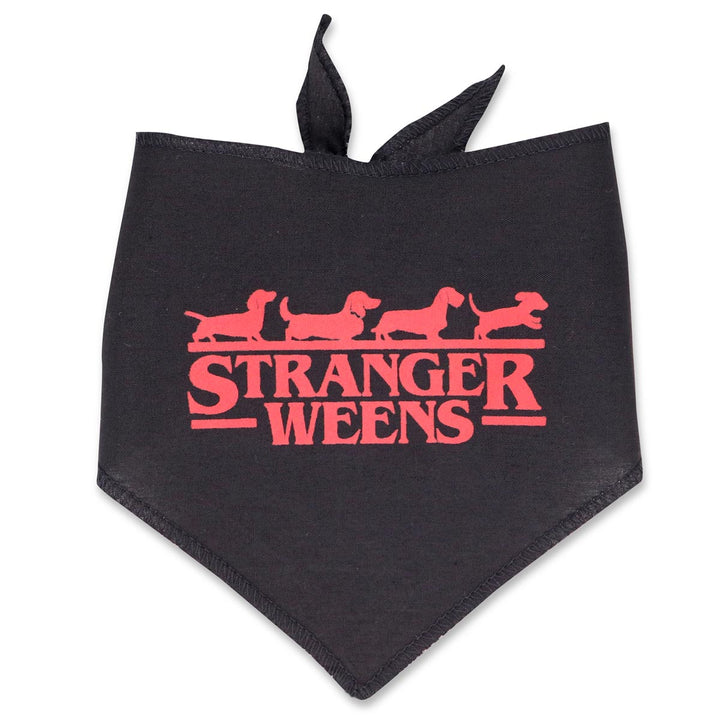 stranger weens dog bandana | black - bean goods