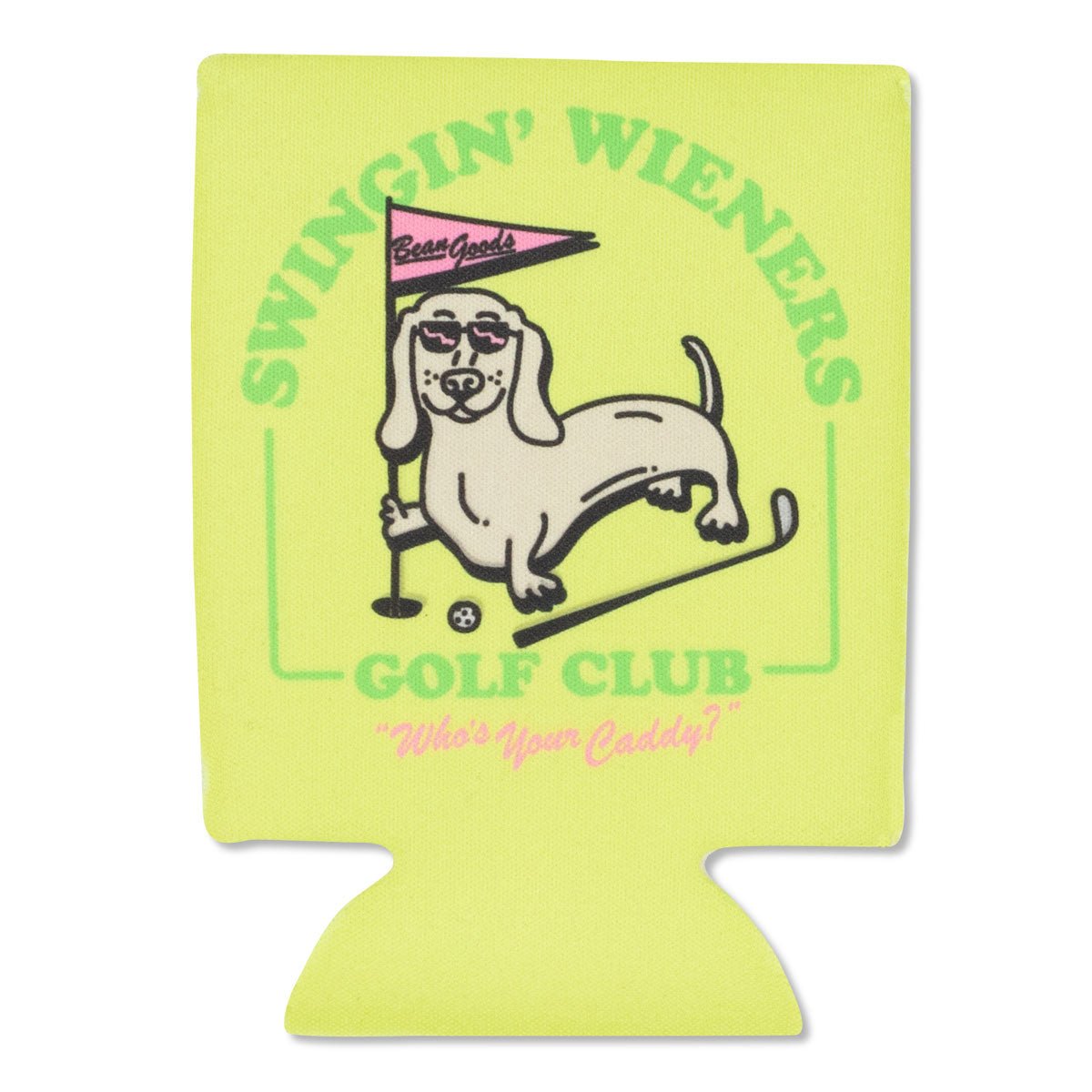 swingin' wieners golf club can cooler - bean goods