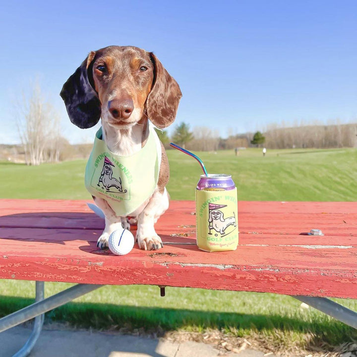 swingin' wieners golf club dog bandana - bean goods