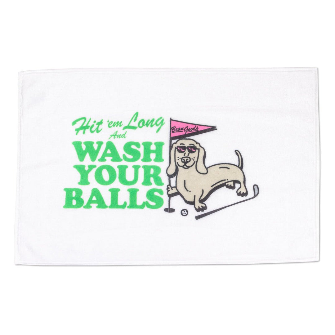 swingin' wieners golf club golf towel - bean goods