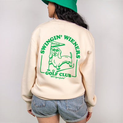 swingin' wieners golf club unisex crew sweatshirt - bean goods