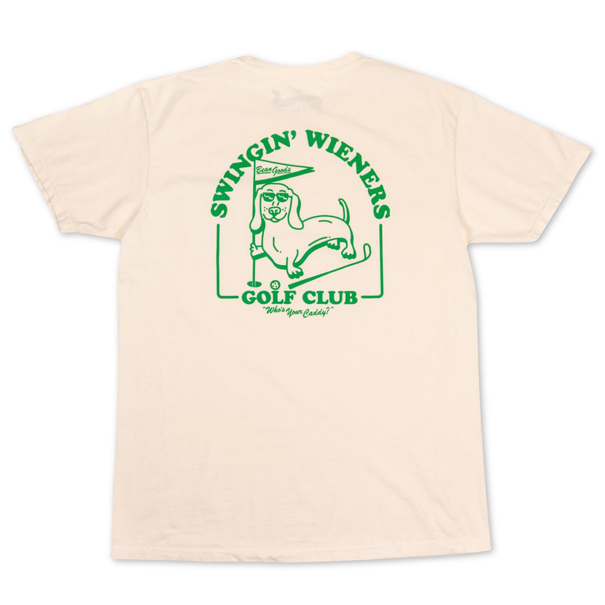 swingin' wieners golf club unisex pocket tee - bean goods