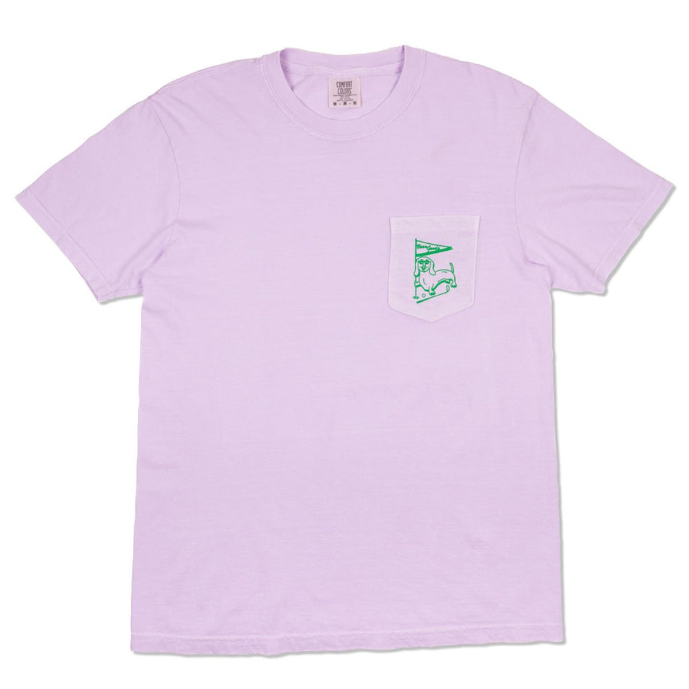 swingin' wieners golf club unisex pocket tee | lavender - bean goods