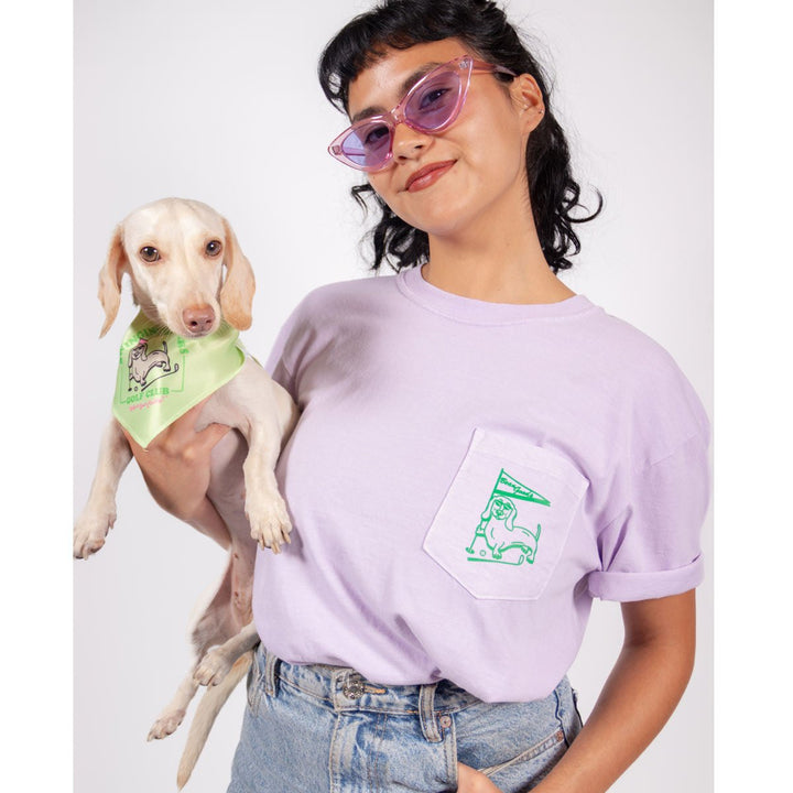 swingin' wieners golf club unisex pocket tee | lavender - bean goods