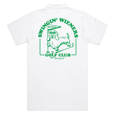 swingin' wieners golf club unisex polo - bean goods