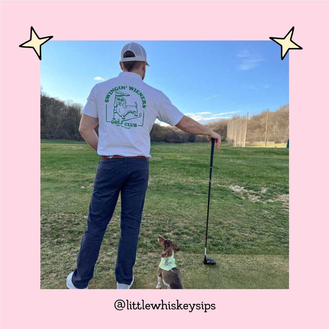 swingin' wieners golf club unisex polo - bean goods