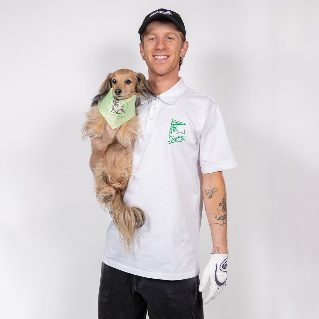 swingin' wieners golf club unisex polo - bean goods