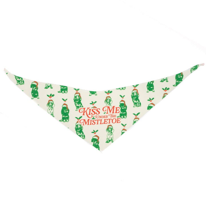 under the mistletoe dog bandana - bean goods