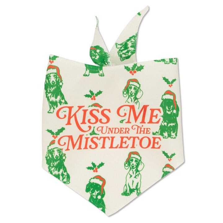 under the mistletoe dog bandana - bean goods