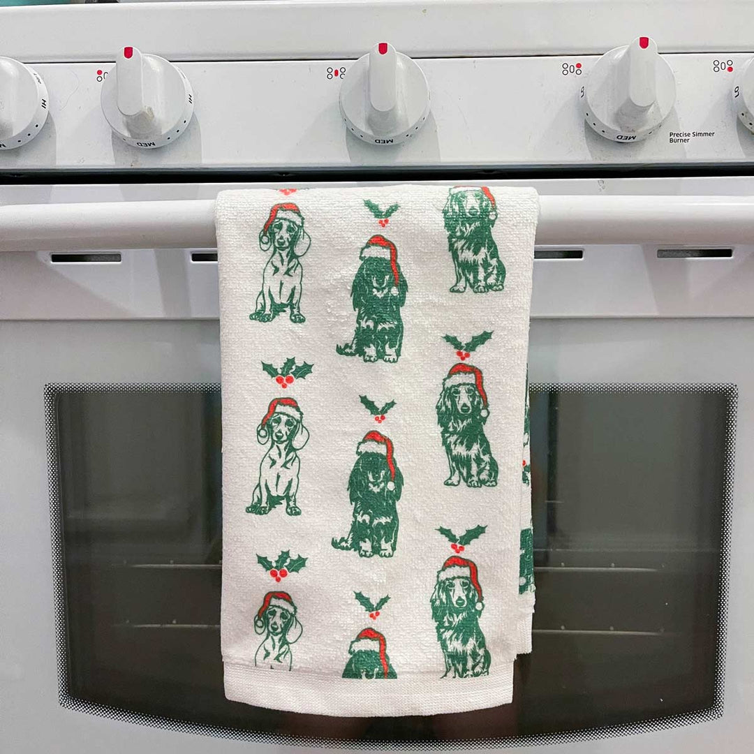 under the mistletoe hand towel - bean goods