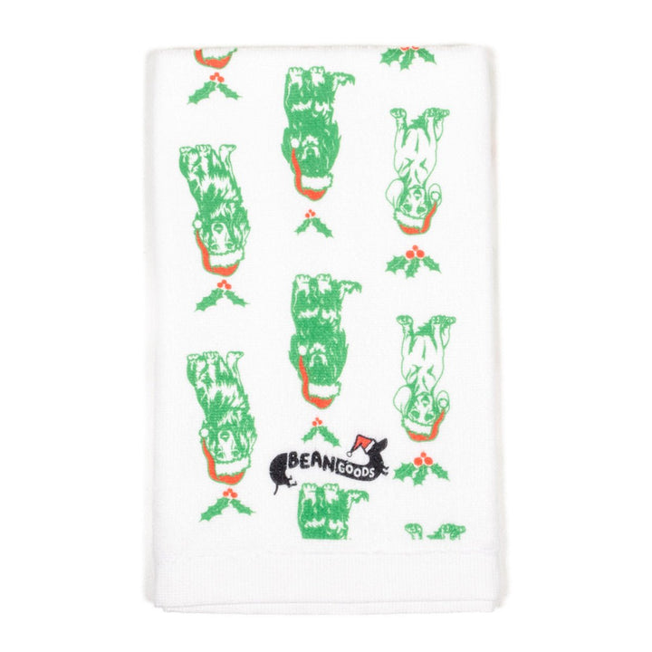 under the mistletoe hand towel - bean goods