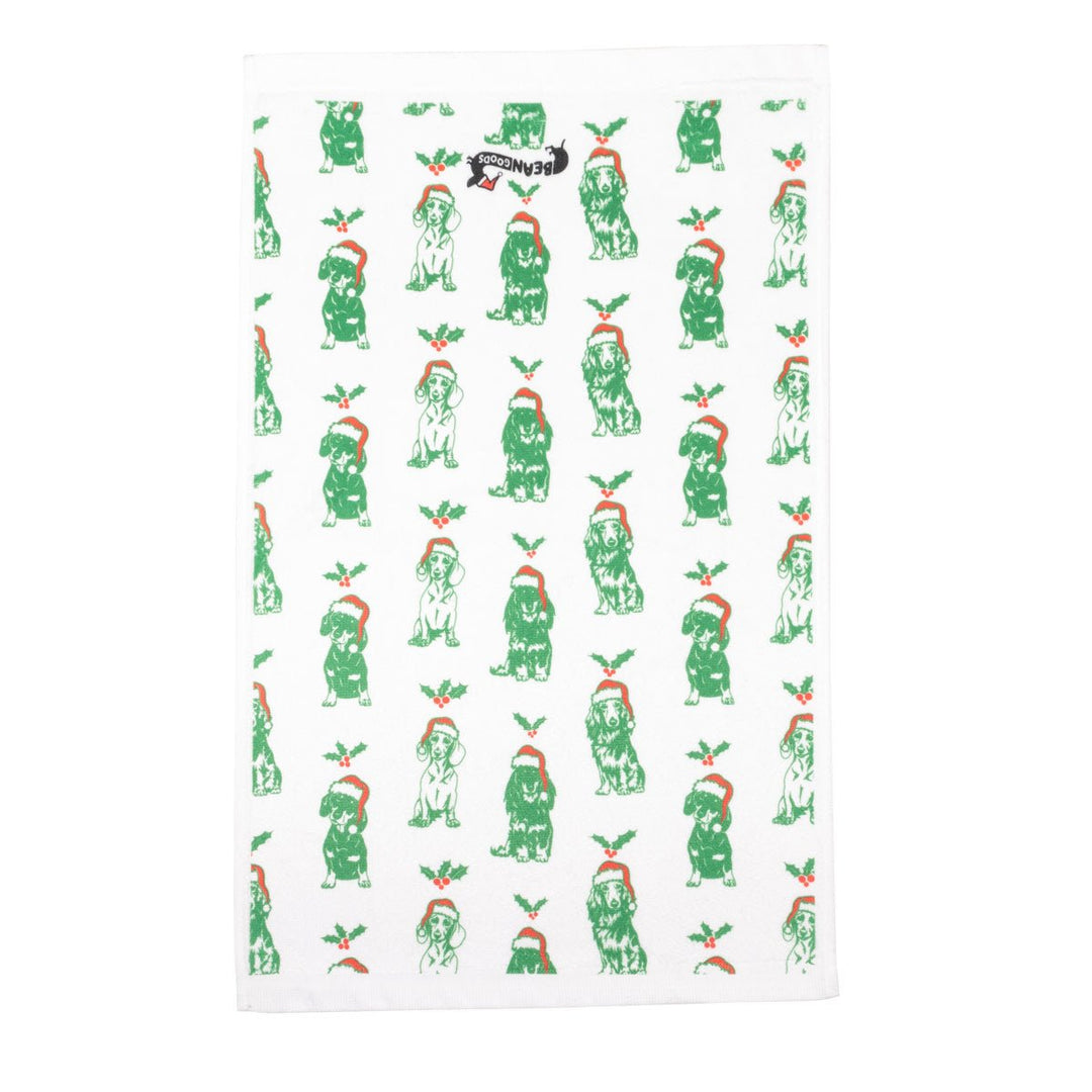 under the mistletoe hand towel - bean goods