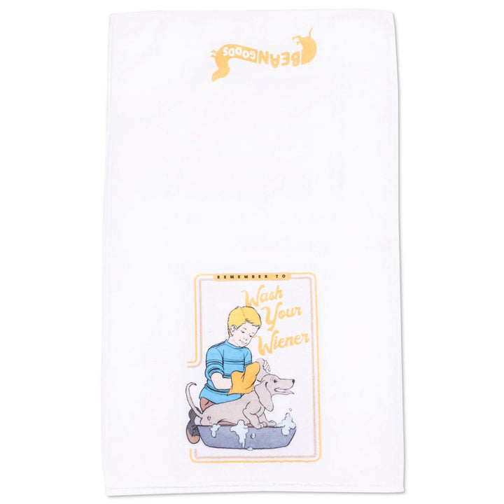 wash your wiener hand towel - bean goods