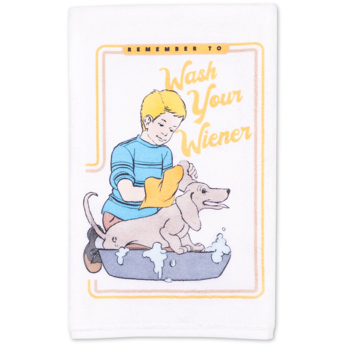 wash your wiener hand towel - bean goods