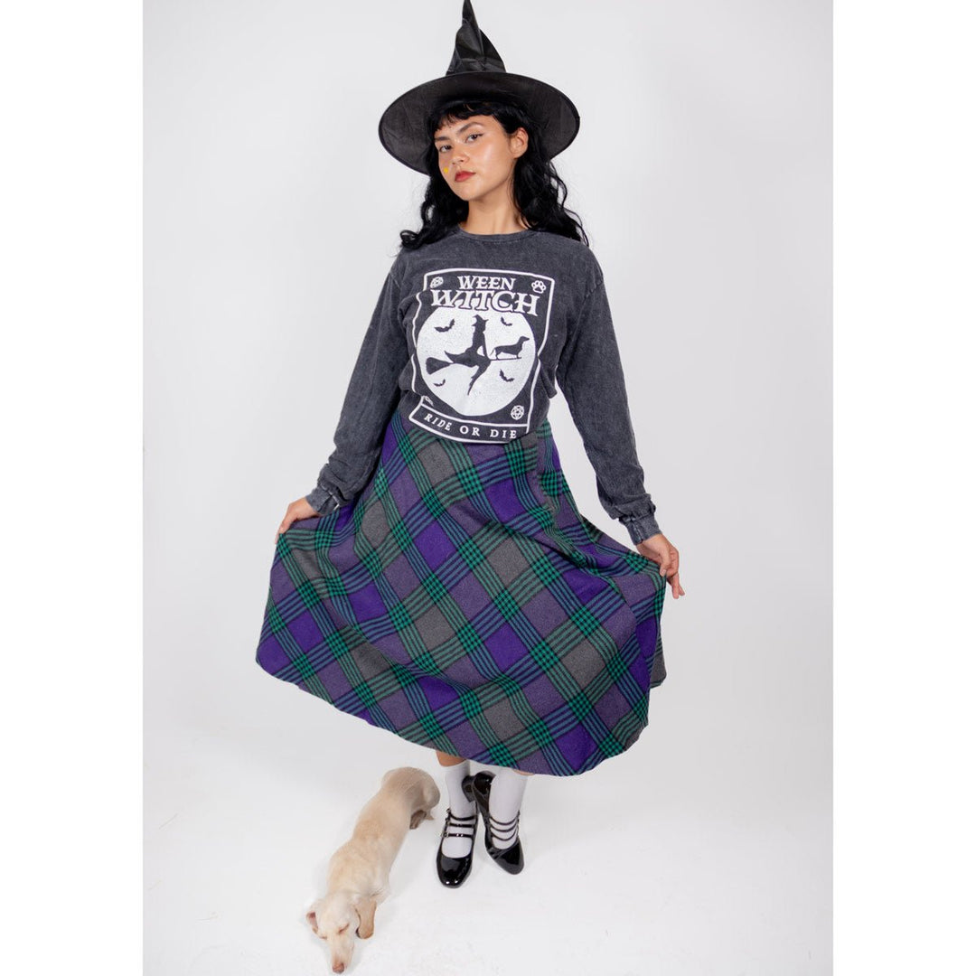 ween witch unisex long sleeve tee | black mineral wash - bean goods