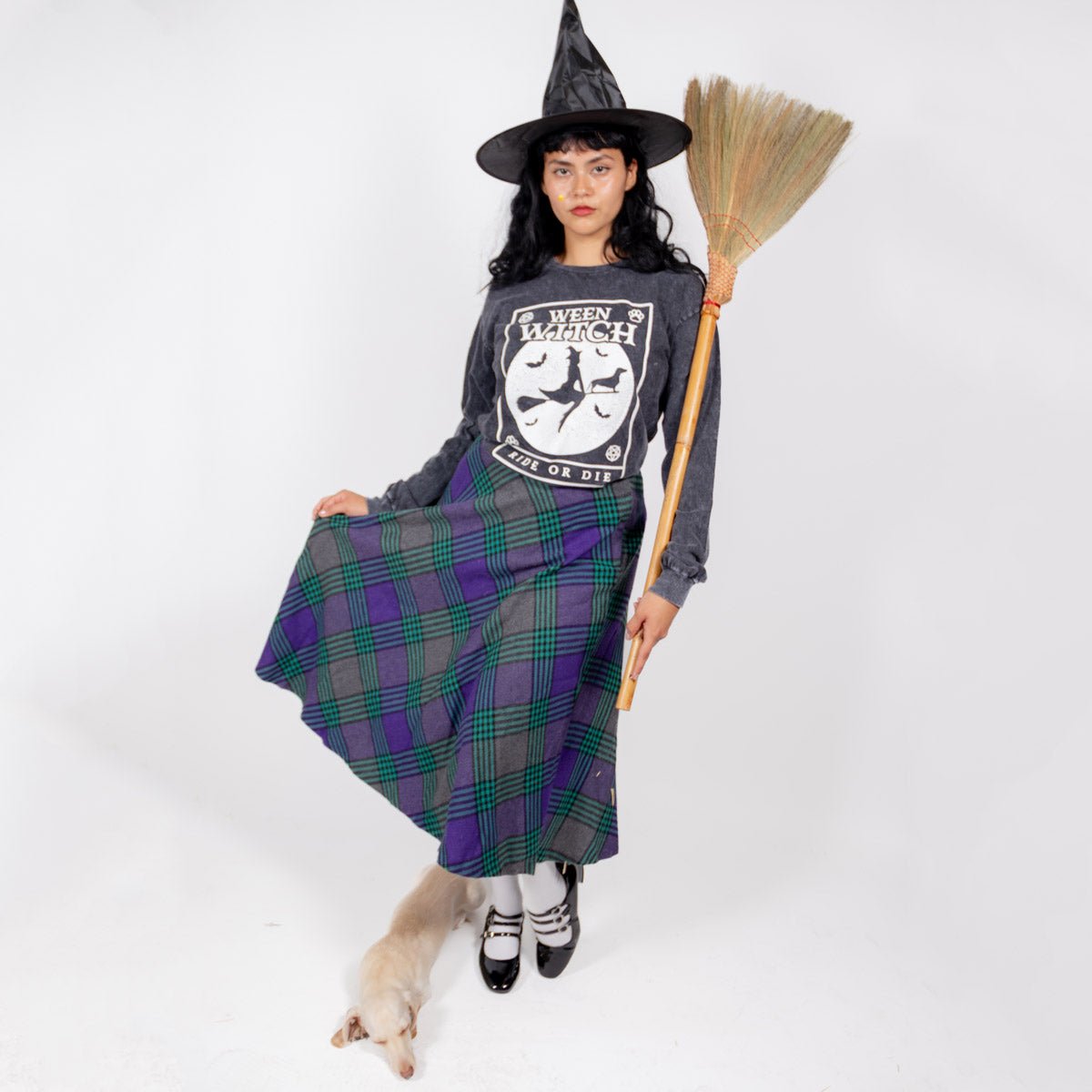 ween witch unisex long sleeve tee | black mineral wash - bean goods