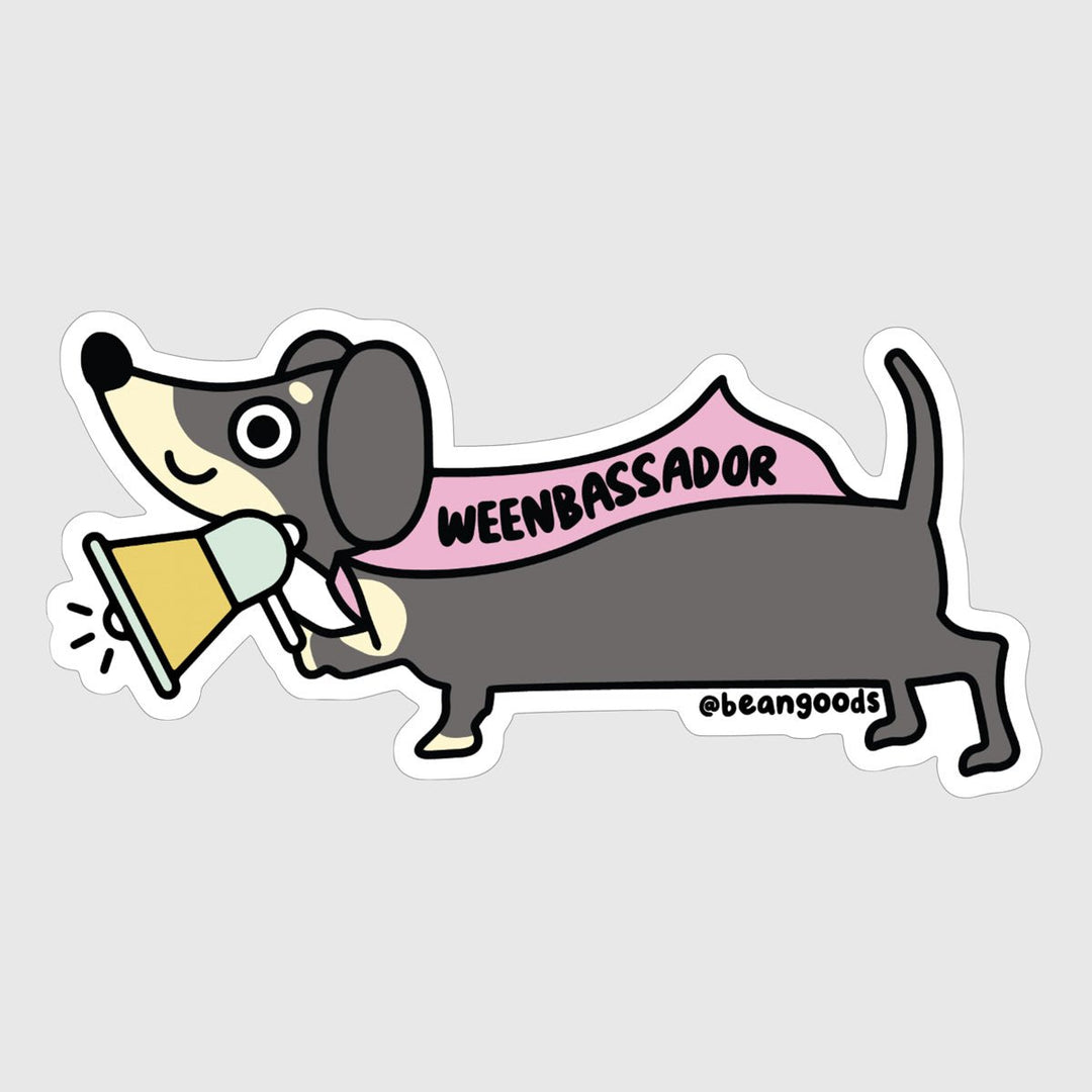 weenbassador sticker - bean goods