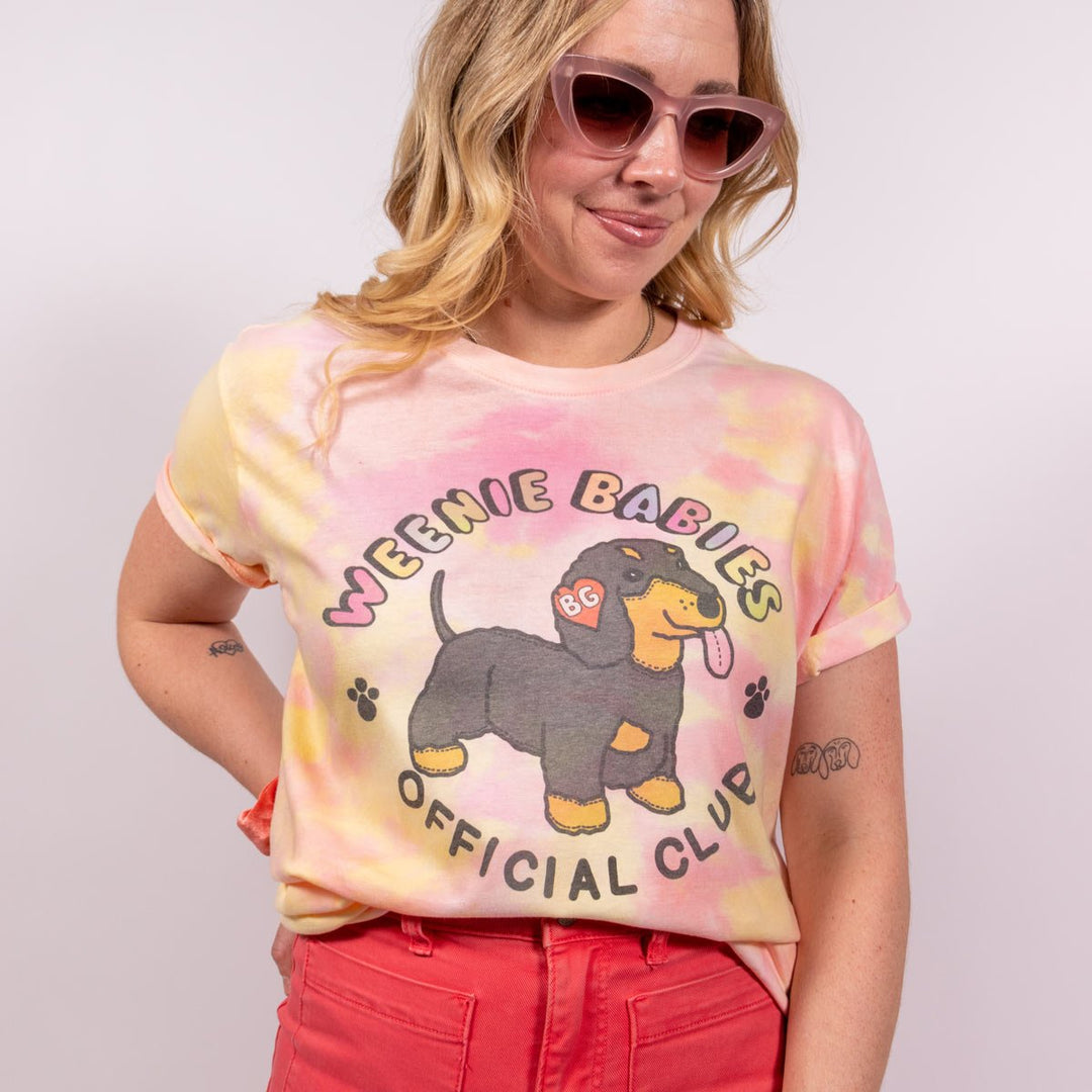 weenie babies unisex tee | sherbet tie-dye - bean goods