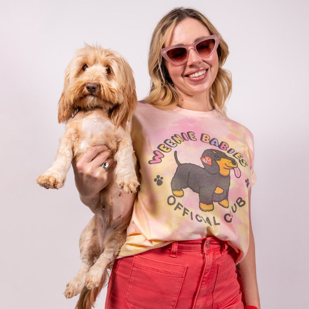 weenie babies unisex tee | sherbet tie-dye - bean goods