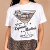 weenies & espresso martinis cropped tee