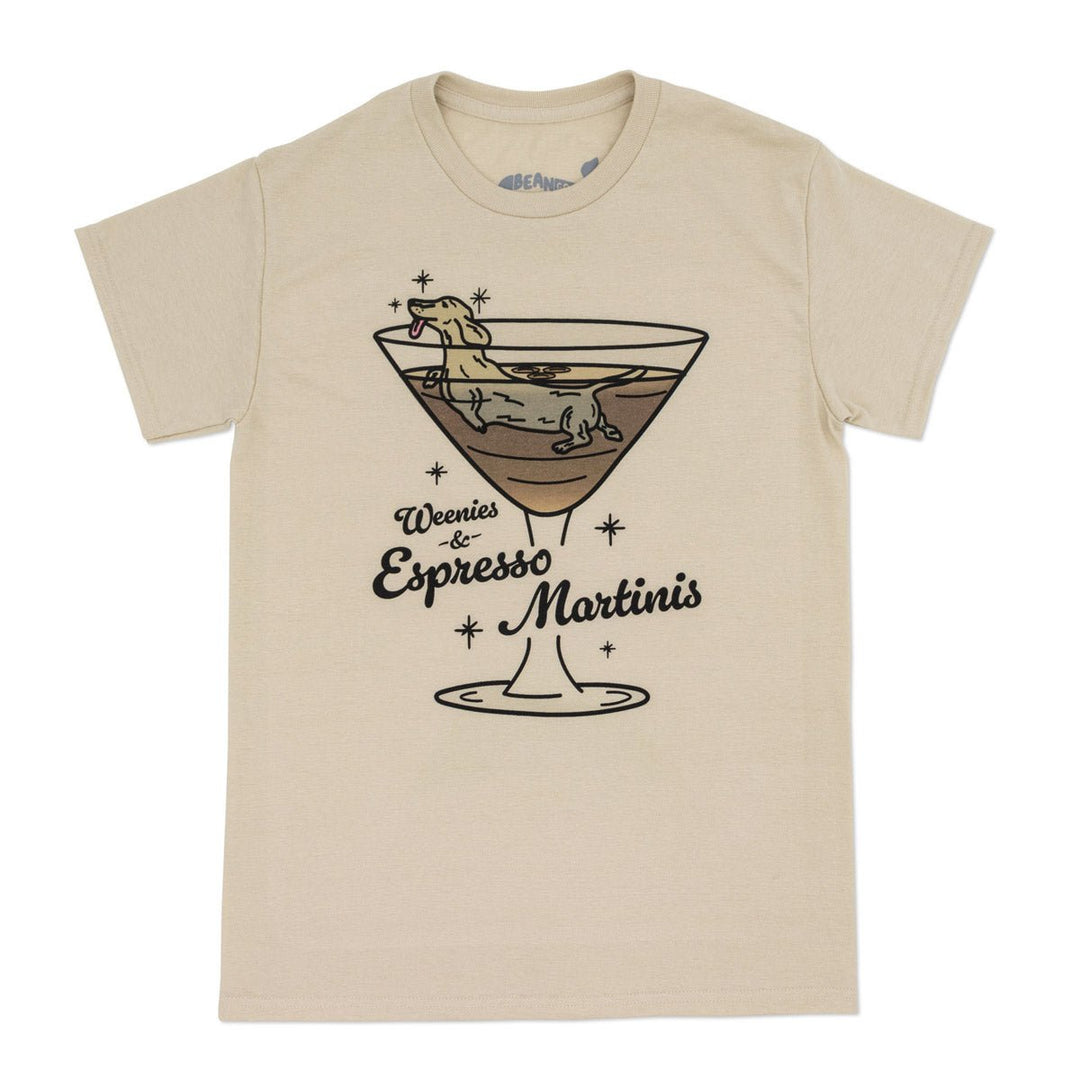 weenies & espresso martinis unisex tee - bean goods