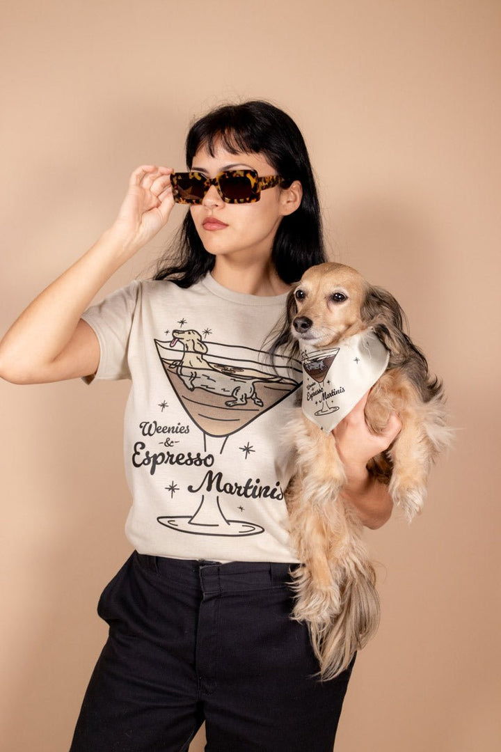 weenies & espresso martinis unisex tee - bean goods