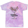 weenies & martinis unisex tee | raspberry splash tie-dye