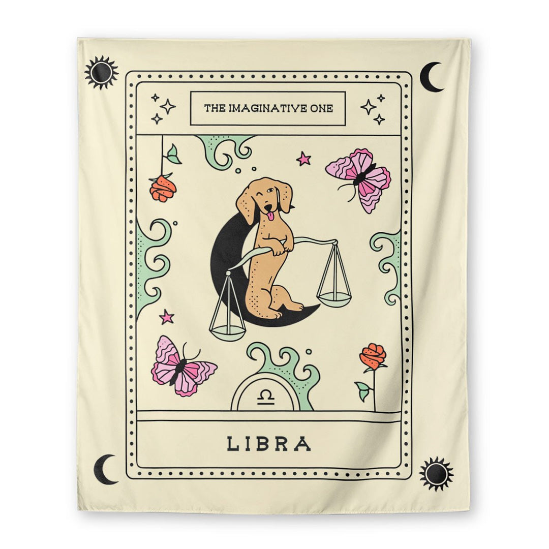 weenstrology wall tapestry | libra - bean goods